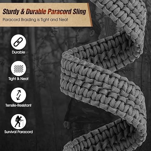 Miniatura 3 de Eslinga de dos puntos con giratorio, antideslizante de paracaídas con correa de longitud ajustable