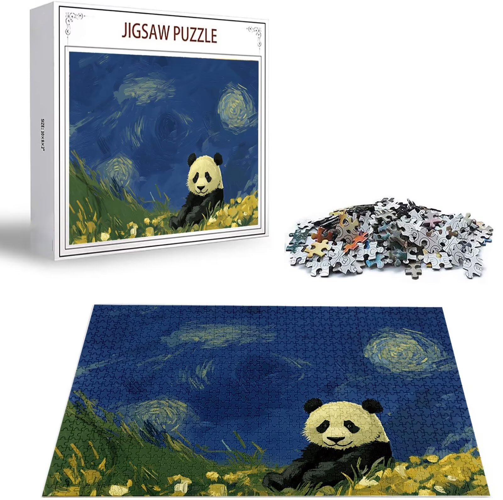 Puzzle 2000 Pezzi per Adulti, Puzzle Panda in Legno per Adulti, Puzzles Animale Impegnativi, Giochi Educativo per Famiglie, Rompecapo con Scatola per Decorazioni Casa, Donna Regalo di Natale B-7367