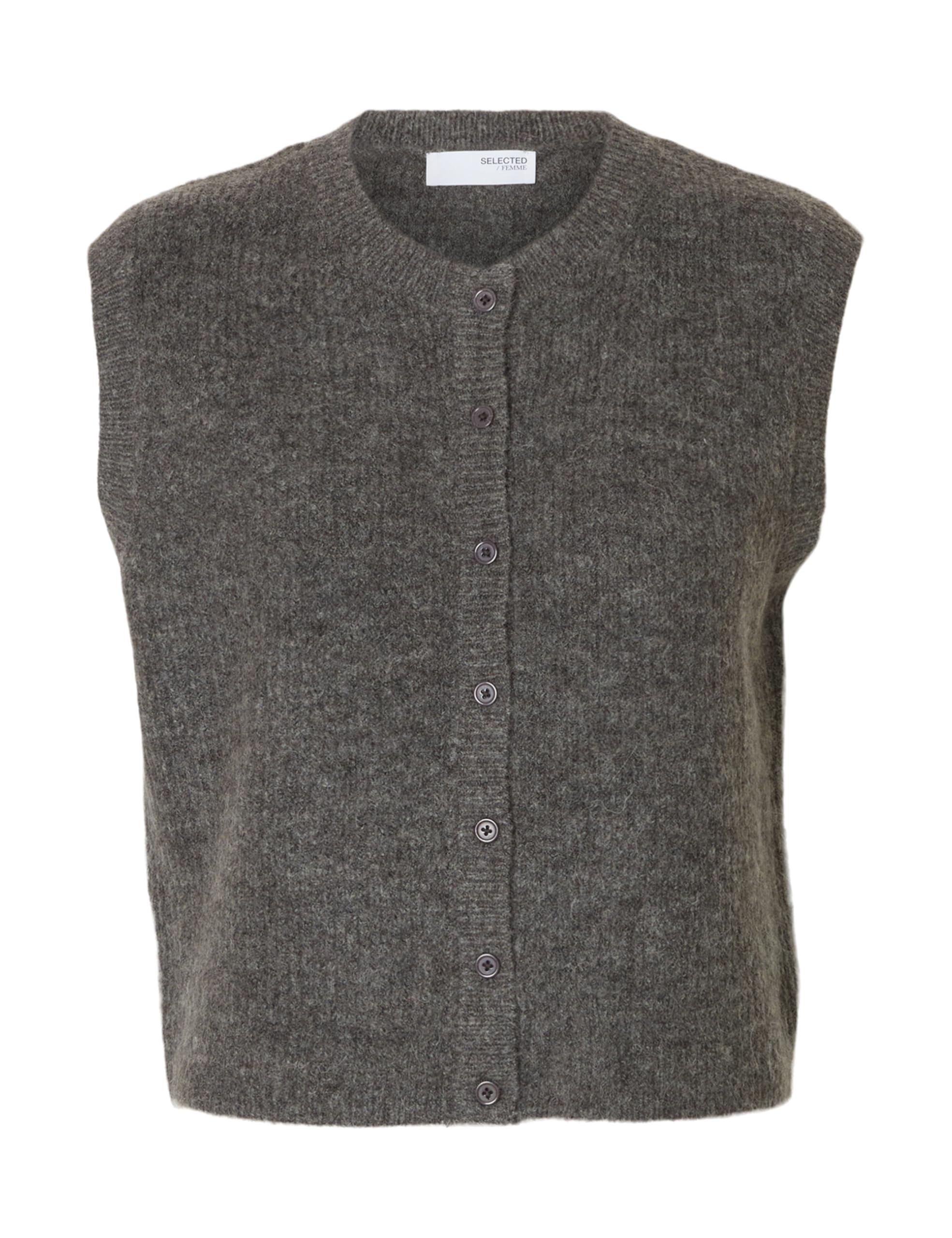 Damen Slflulu Sl Button O-Neck Vest Ex Slflulu Sl Button O-Neck Vest Ex (1er Pack)
