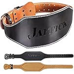 Jaffick Genuine Leather Weight Lifting Belt for Men Gym Weight Belt Lumbar Back Support Powerlifting Weightlifting Heavy Duty Workout Training Strength Training Equipment