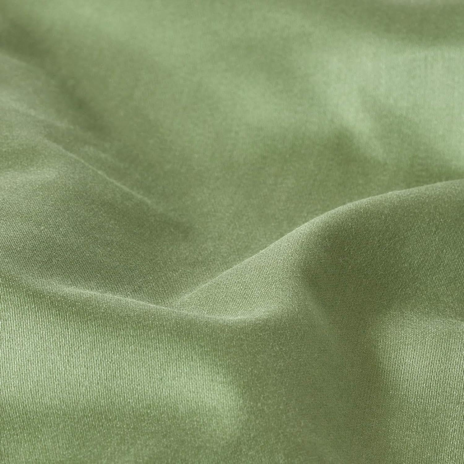 HOMESCAPES Lot de 4 Taie de traversin 50x140 cm en 100% Coton Bio 400 Fils Coloris Vert Mousse