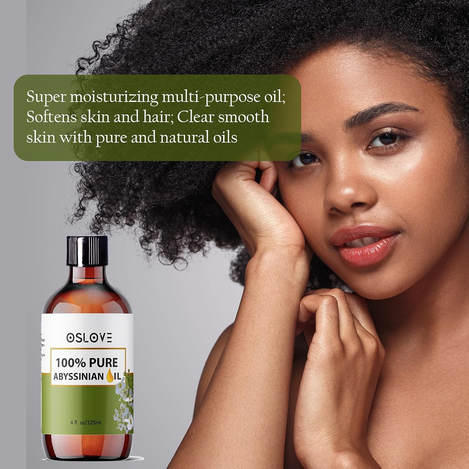 100% Pure Abyssinian oil 4 oz Use for Hair and Skin | Smooth Shiny Hair | Softens and Moisturizes Skin