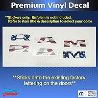 Vista 4 de Reflective Concepts 2019-2026 Adhesivos de calcomanías para emblemas de puerta RAM - (Color: Bandera Americana)