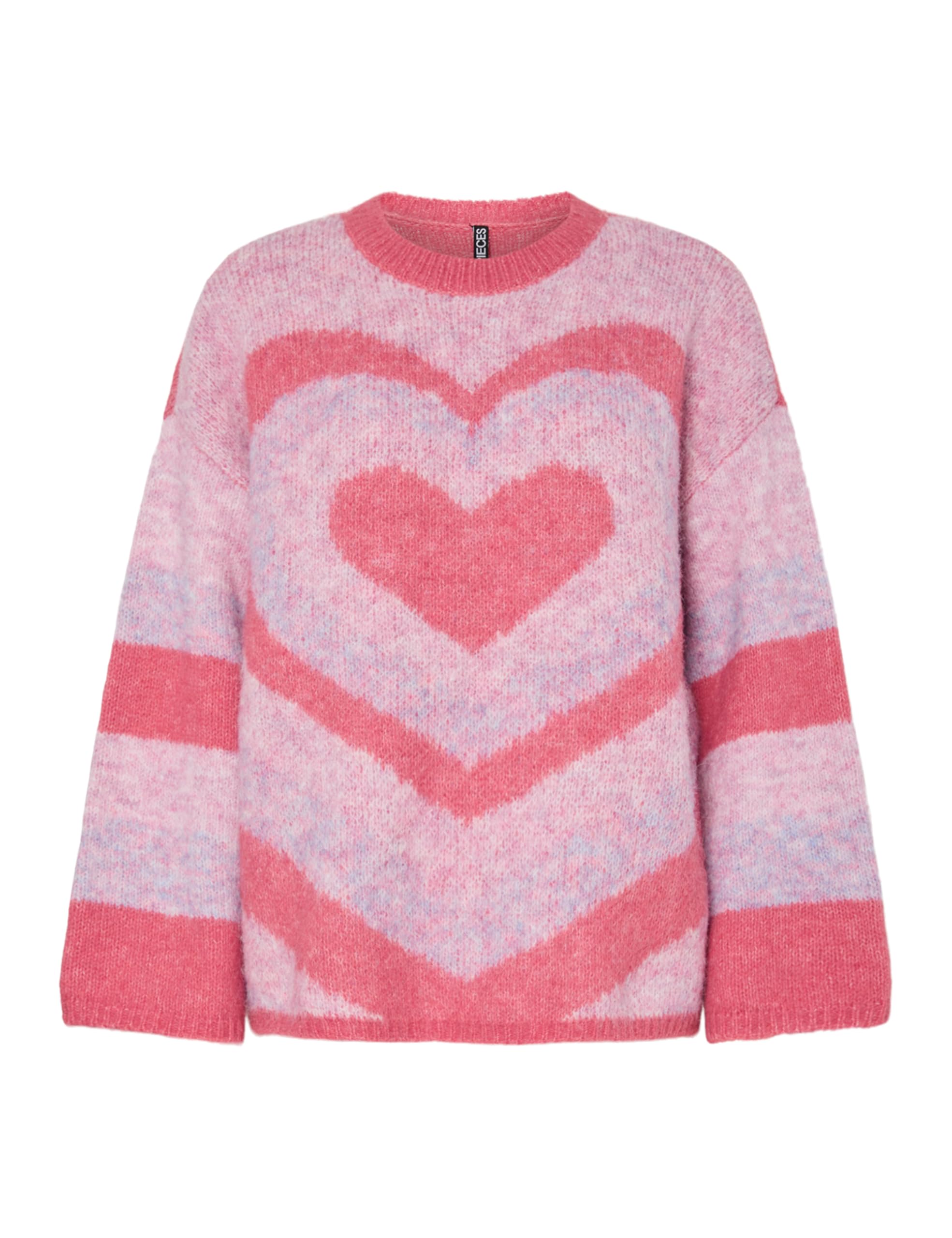 PIECES Pcjessa LS O-Neck Knit Bc, Pink-a-Boo, XL