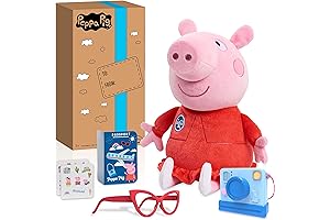 Peppa Pig 13.5-Inch Tourist Peppa Pig Plushie Stuffed Animal with Light Up Camera
