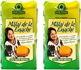 Enache Cornflour Malai Superior Verde, 1Kg Corn Flour Meal for Cooking, Romanian Origin (Enache Malai Superior Verde 1Kg, 2 Pack)