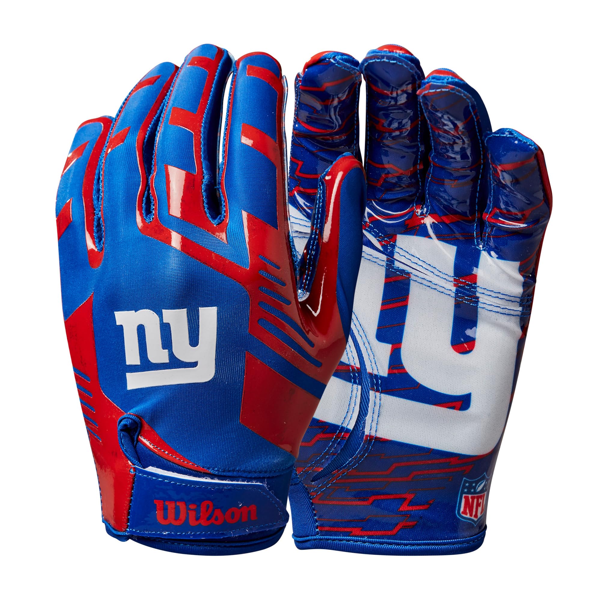 Wilson AD NFL STRETCH FIT GLOVES, niebieski/czerwony