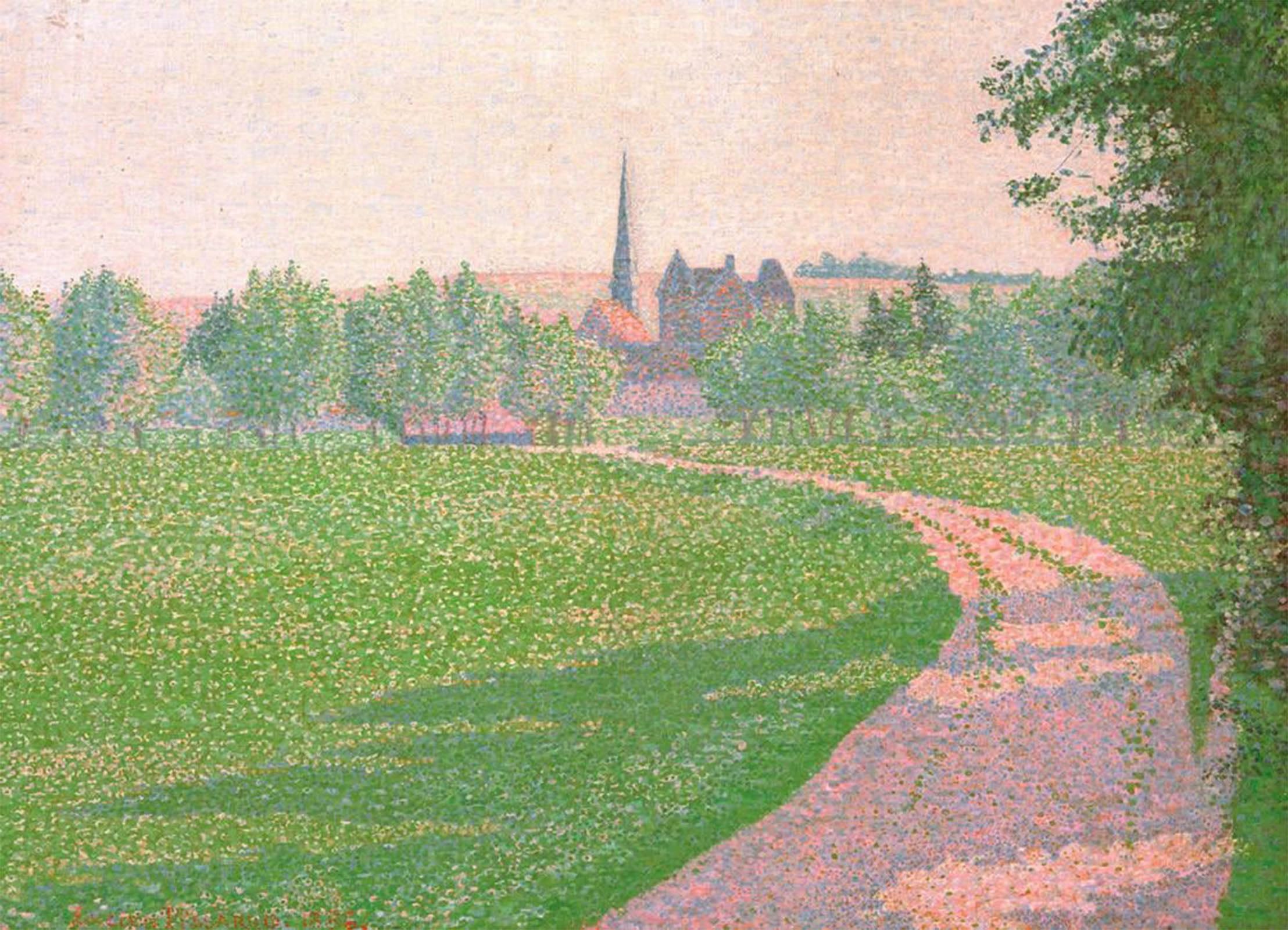 POSTERIIk Famous Print Pop Art Wall Art Graffiti the Church of Eragny by Lucien Pissarro Art Prints for Home Decor 60x90cm