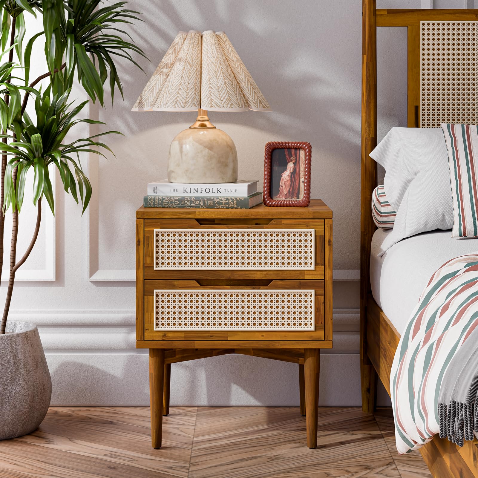Bme Oliver Rattan Nightstand