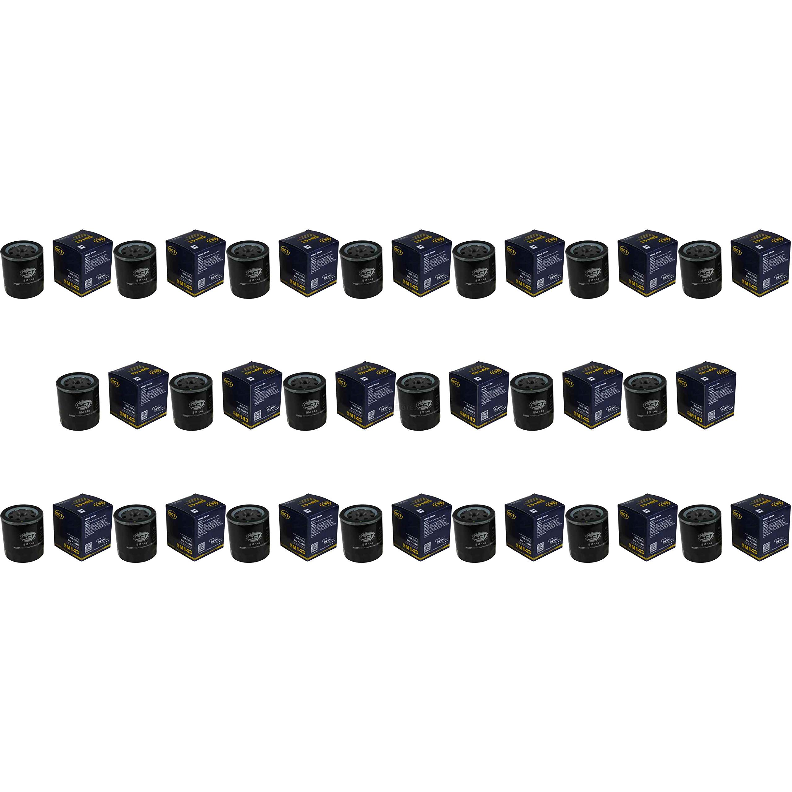 QR-Parts Set 85576131 SM 143 20 filtros de aceite coche SCT originales