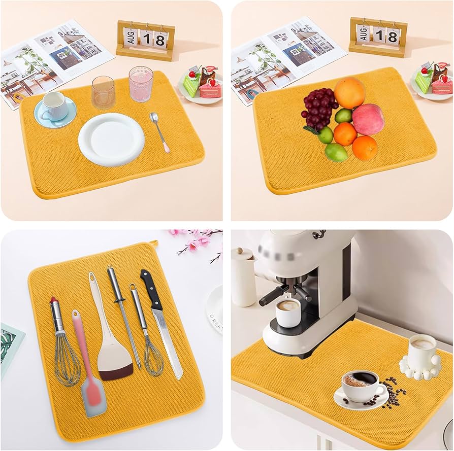 食器乾燥マット　高吸収性マイクロファイバー　サンド　45.7×61cm 食器乾燥マット 高吸収性マイクロファイバー サンド 45.7×61cm 食器