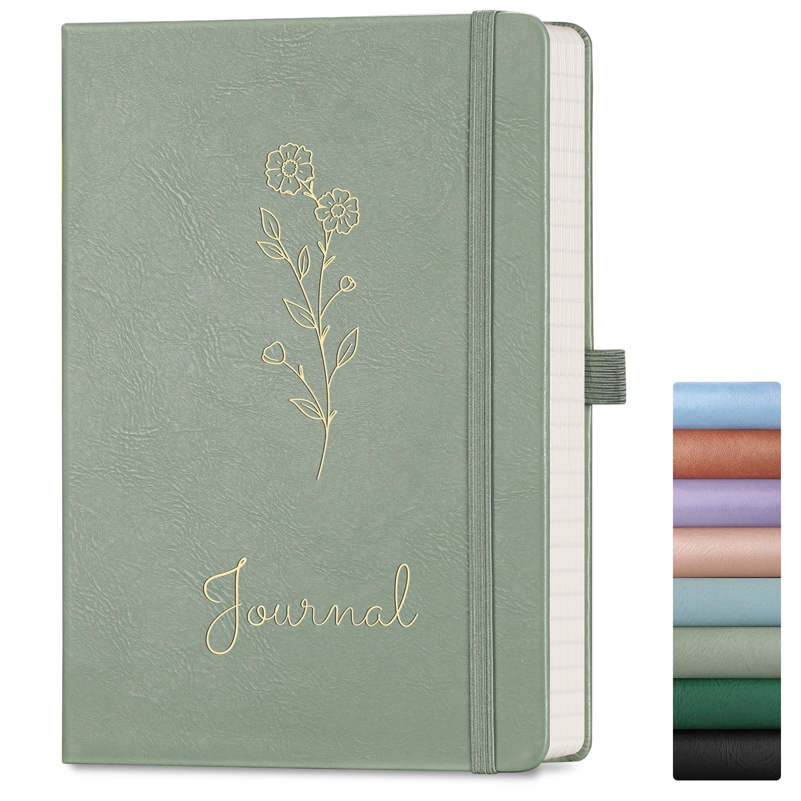 AUTEMPO A5 Blank Journal Notebook, 192 Pages, Hardcover, Sage Green