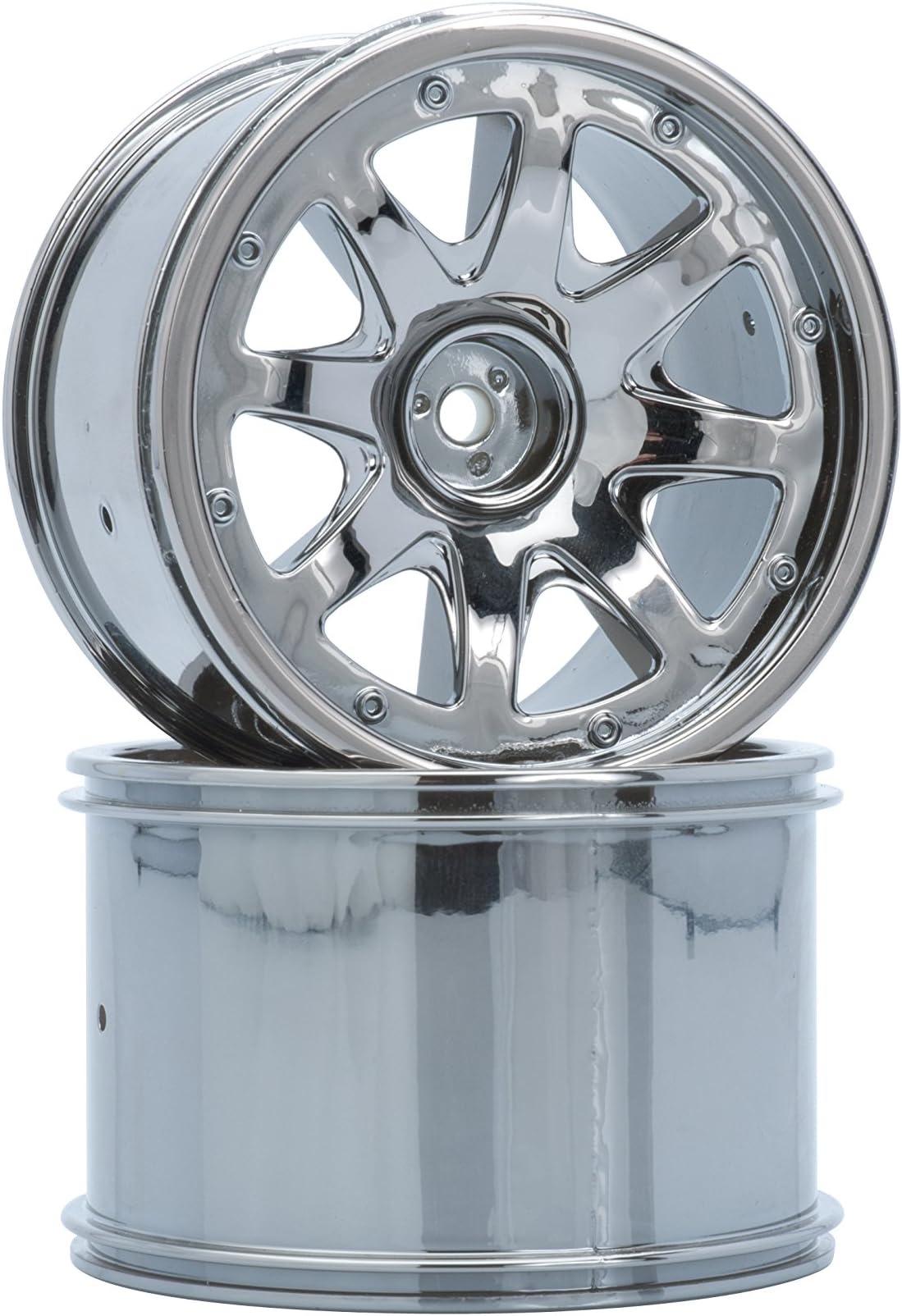 LRP Electronic S10 Blast MT 8-Spoke Rim Black/Chrome (Pack of 2)