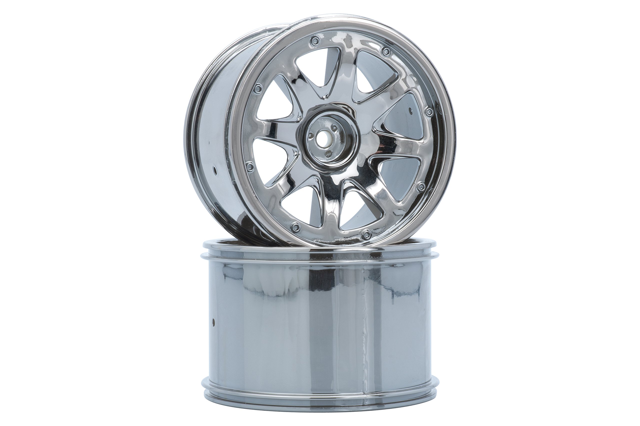 LRP Electronic S10 Blast MT 8-Spoke Rim Black/Chrome (Pack of 2)