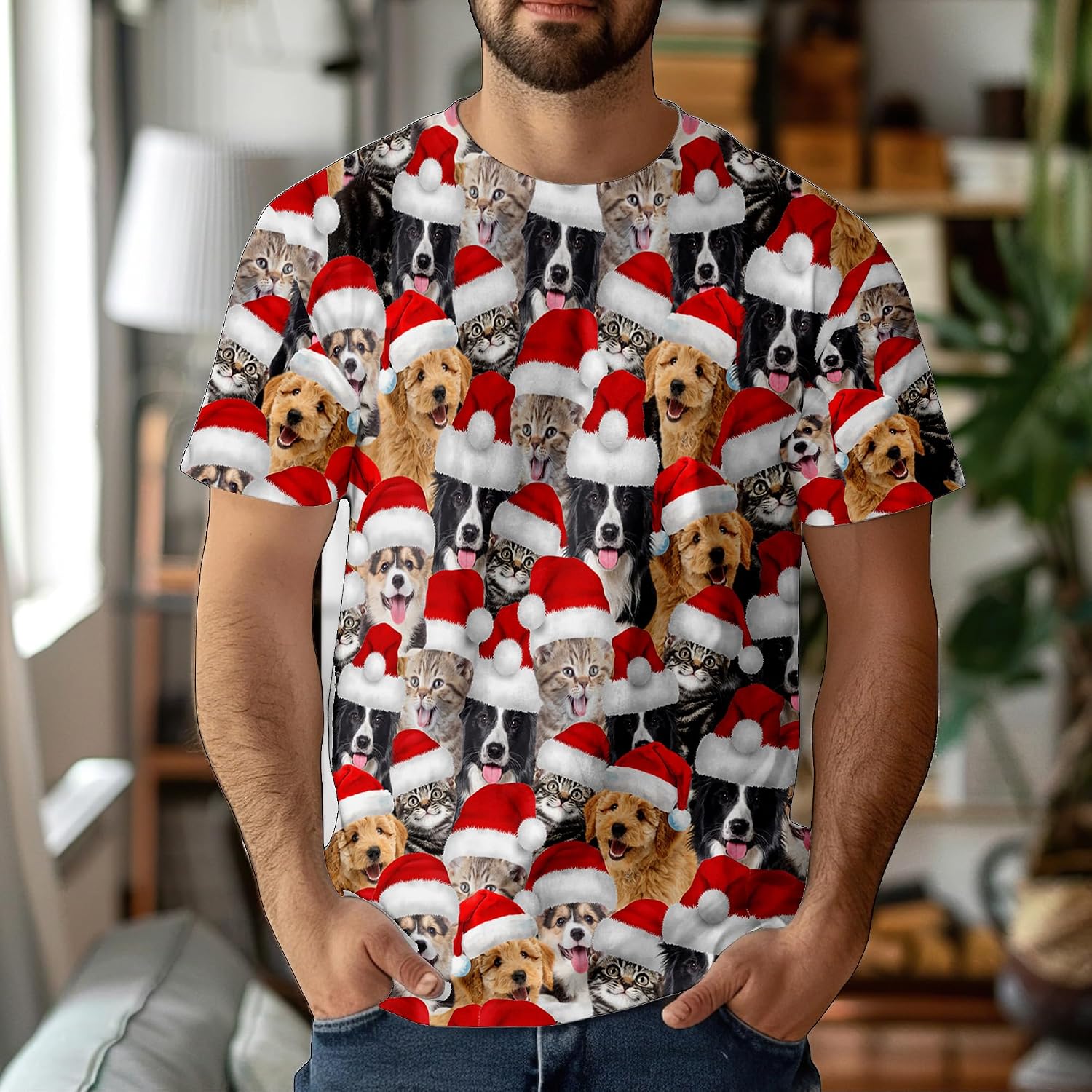Personalized Christmas T-Shirt with Name, Custom Family Matching Xmas Initial Tee for Men Women Handmade Gift Holiday Outfit