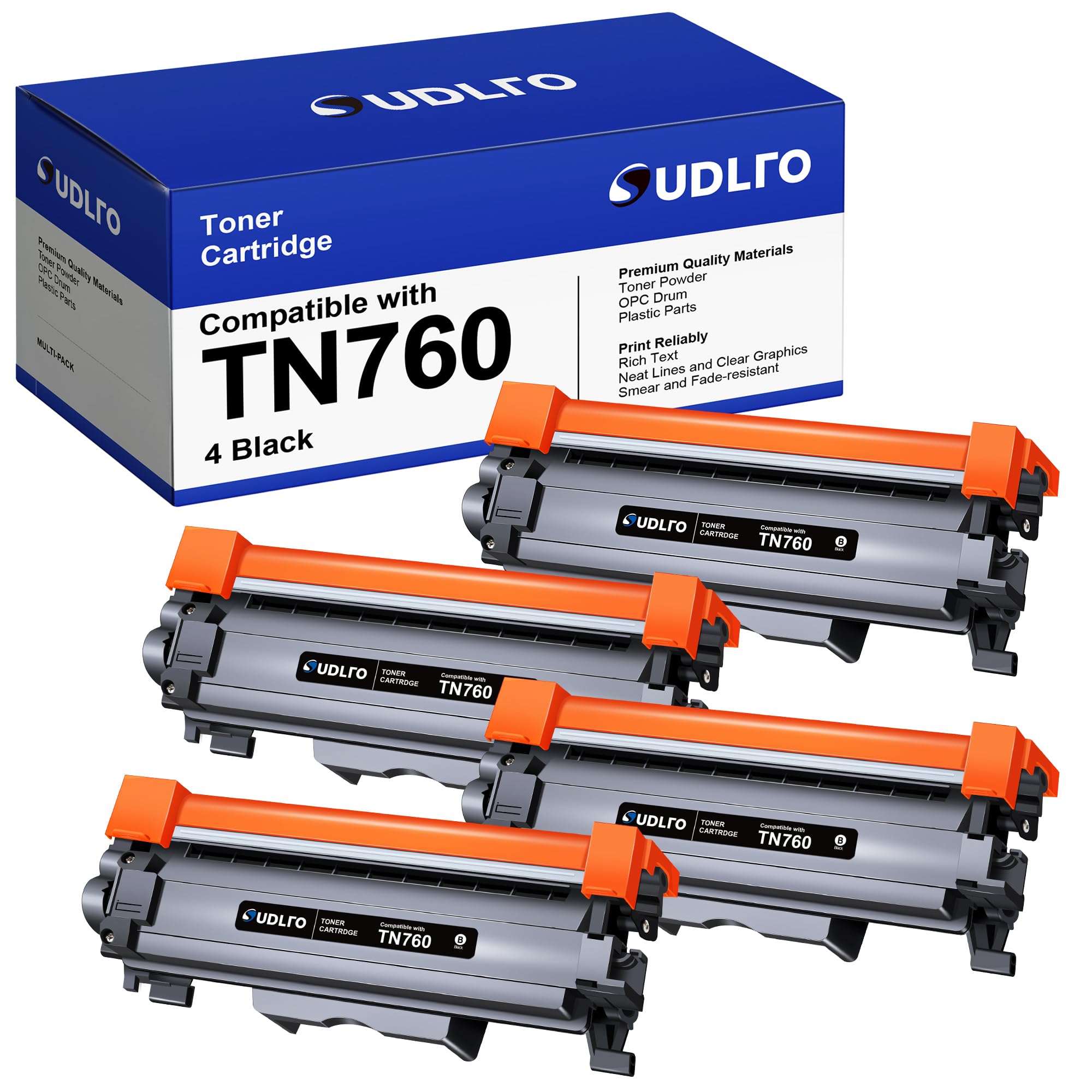 TN760 Toner for Brother Printer Replacement for Brother TN760 TN-760 TN730