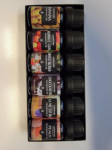Miniatura 7 de Lagunamoon - Set inicial de 6 aceites aromáticos para hacer jabón, velas, bombas de baño, difusión, masaje, masa viscosa, fragancia del hogar, 0.33