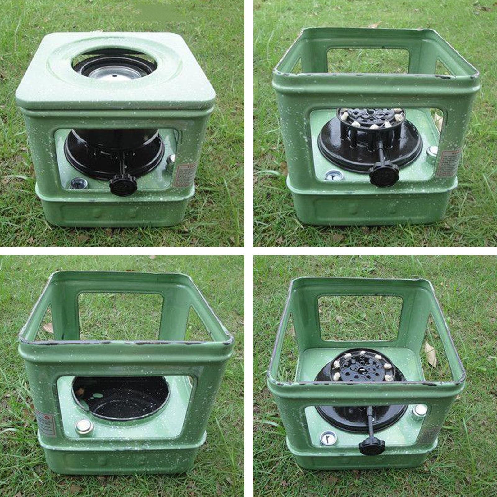 Estufa de Queroseno de 10 Mechas Calentadores Domésticos de Exterior Estufa de Queroseno de Hierro Estufa de Camping Apta for 3-5 Personas