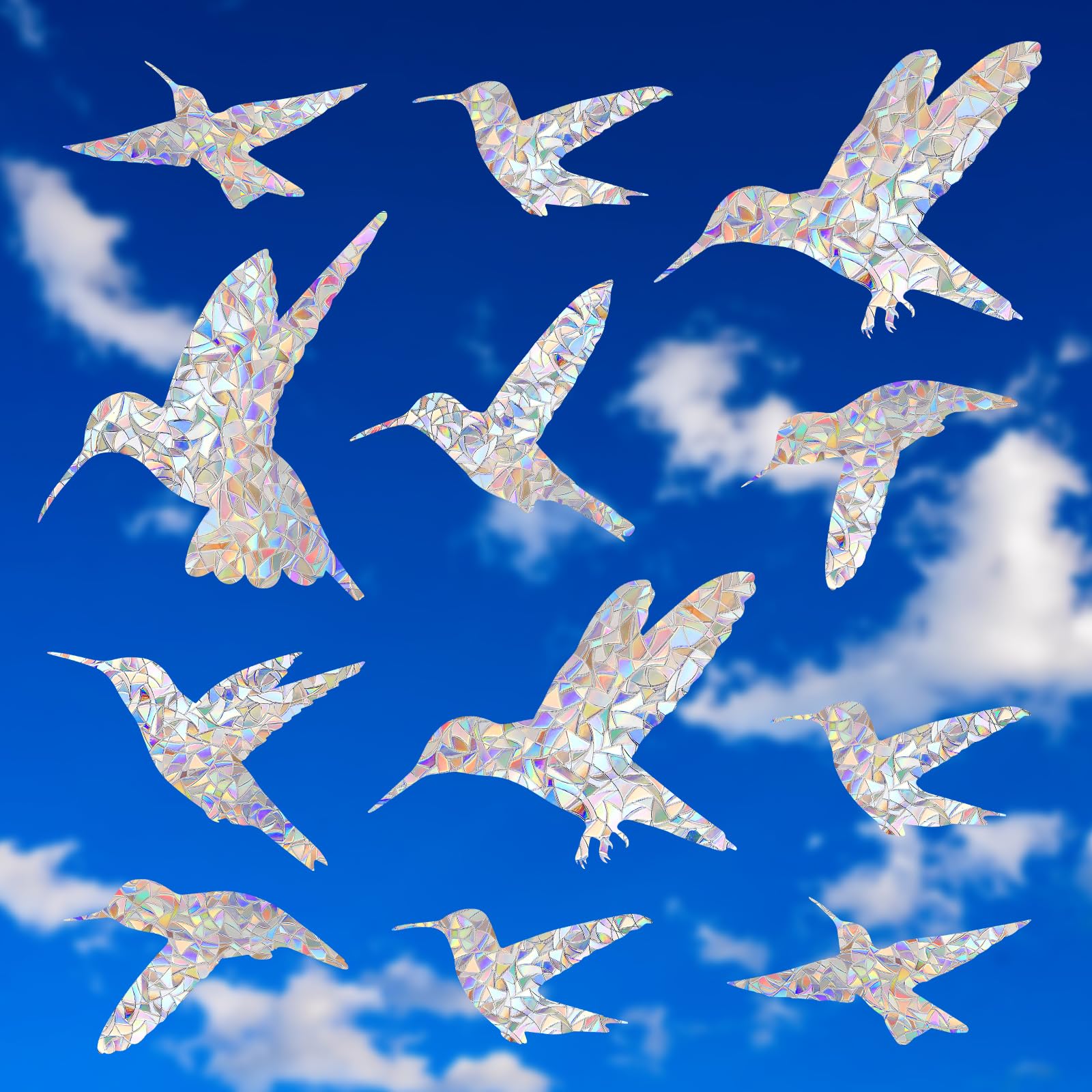 Window Decals to Prevent Bird Strikes, 24 Pieces Window Clings Stickers for Bird Strike Prevention