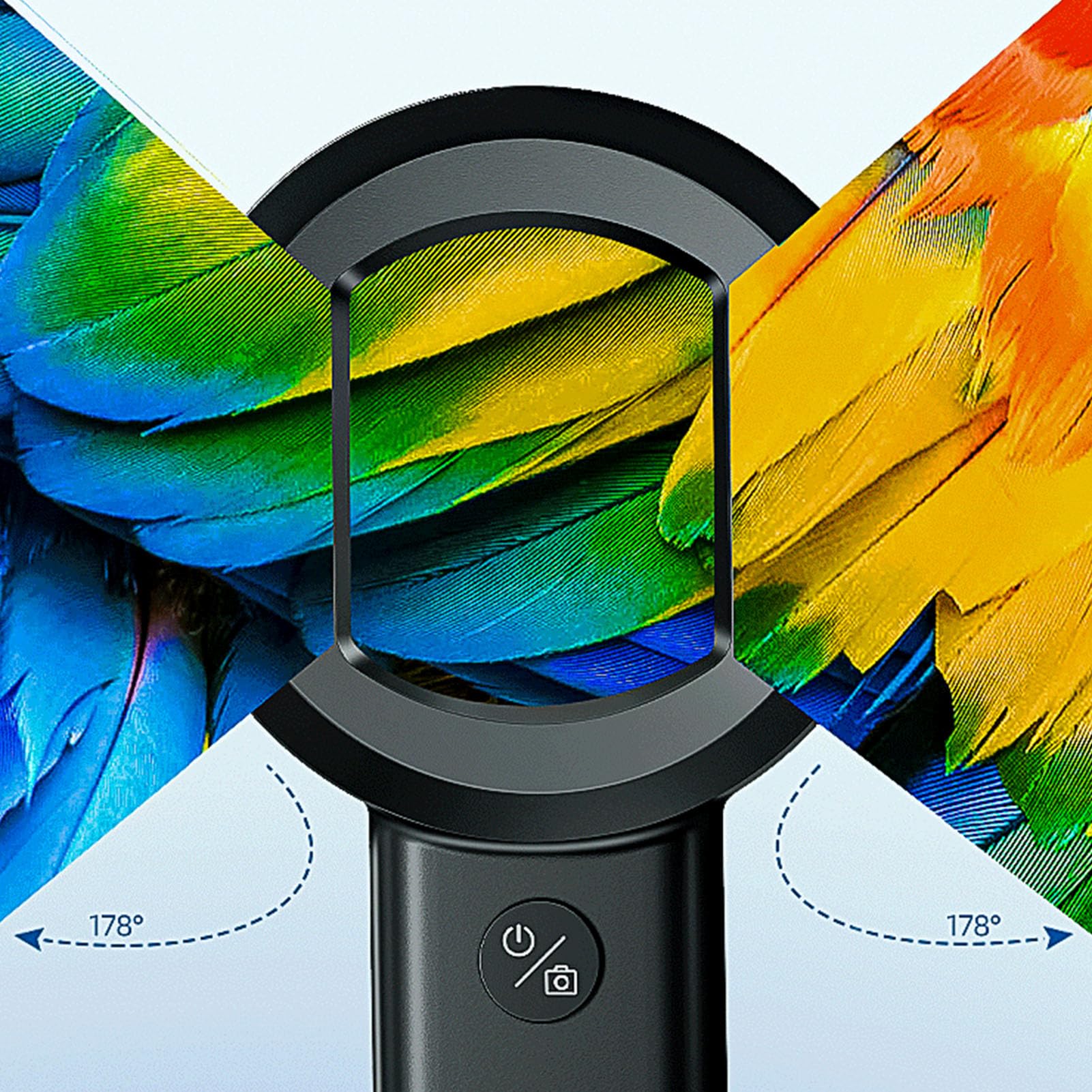 Lupa digital, lupa electrónica de mano con pantalla HD de 2.0 pulgadas, 8 luces LED, para fotografía en tiempo real, video, medición