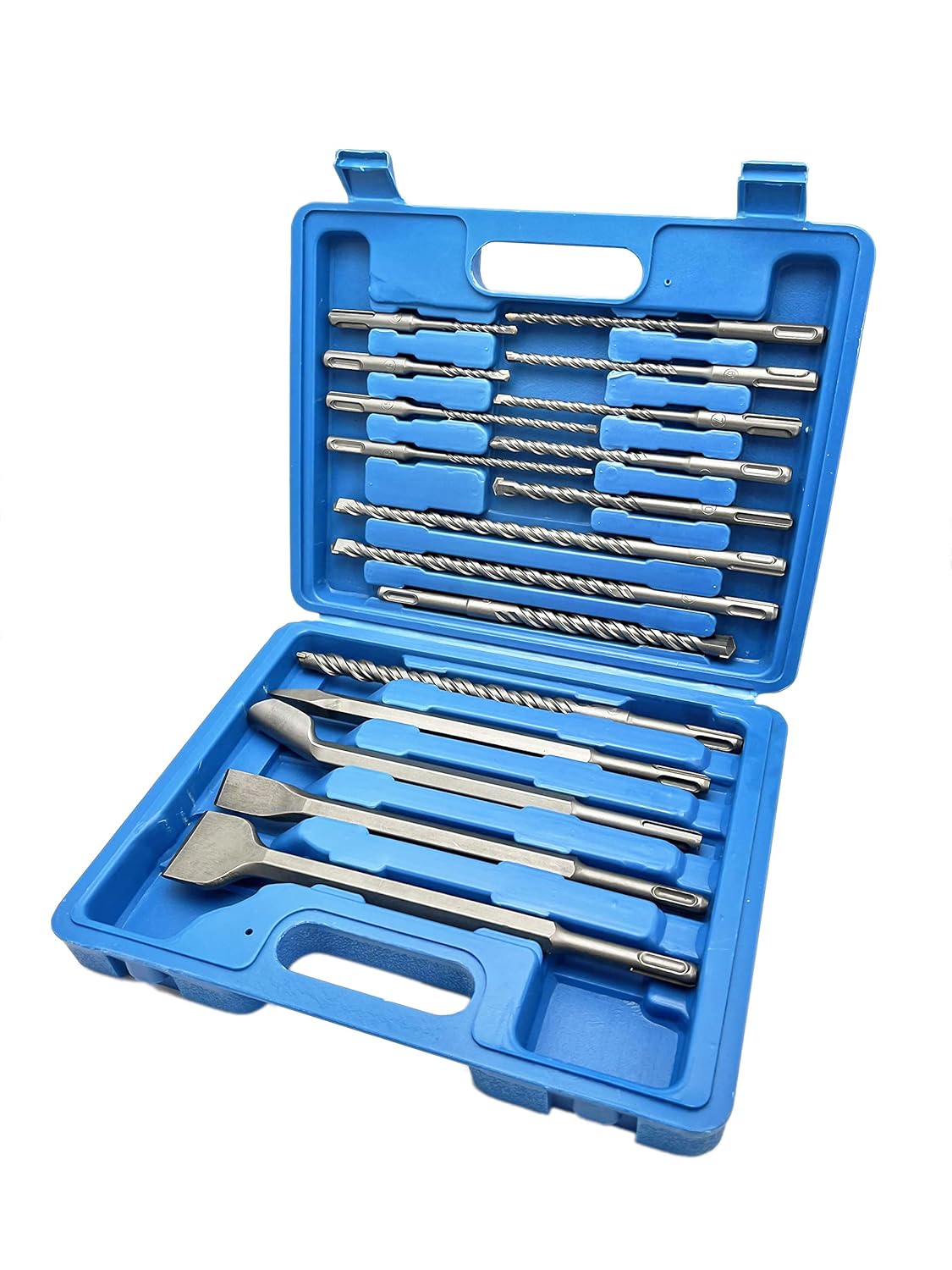 CORTOOL Rotary Hammer Drill Bits Set & Chisels SDS Plus Shank Concrete Masonry Hole Tool 17pcs