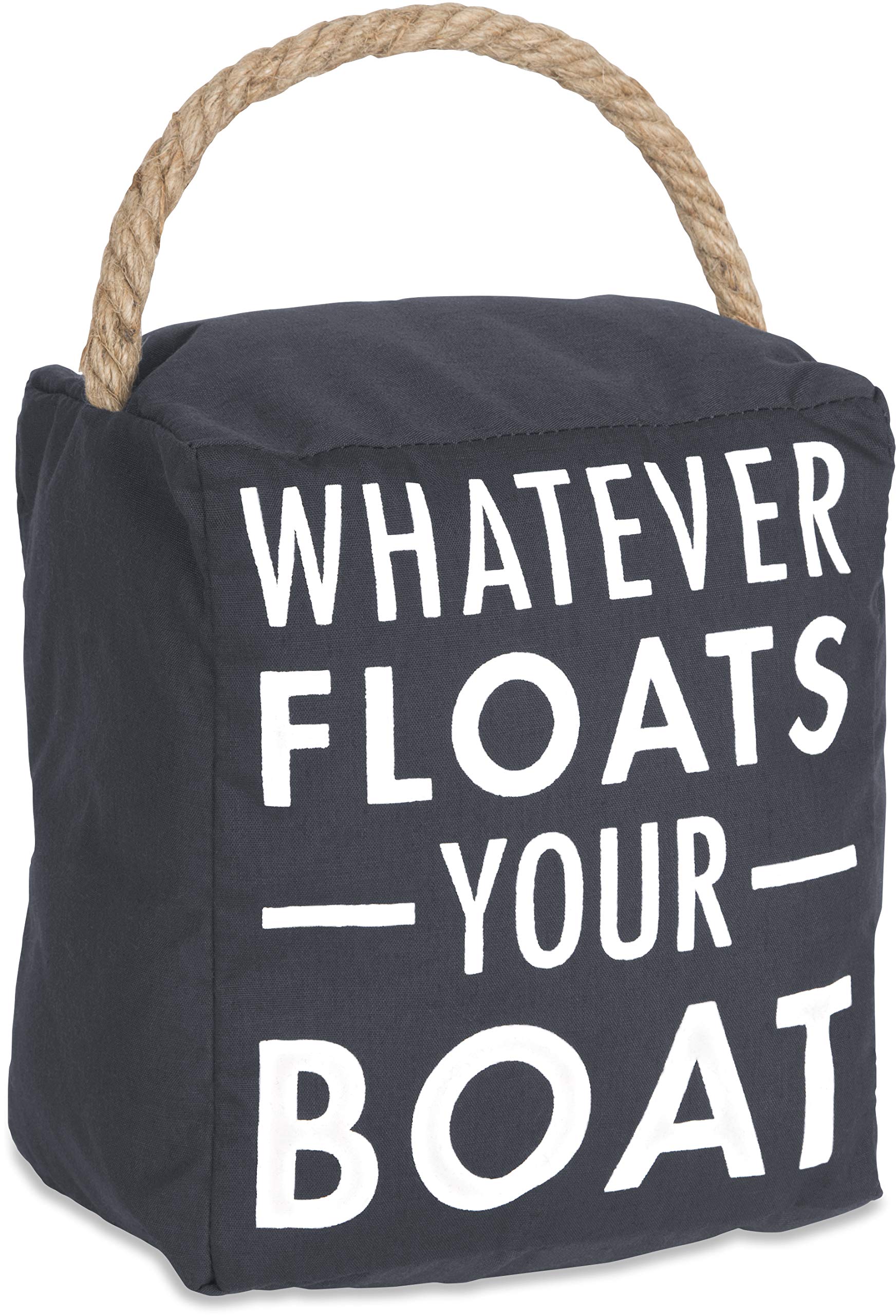 Pavilion Gift Company Whatever Floats Your Boat Dark Gray Door Stopper, Grey