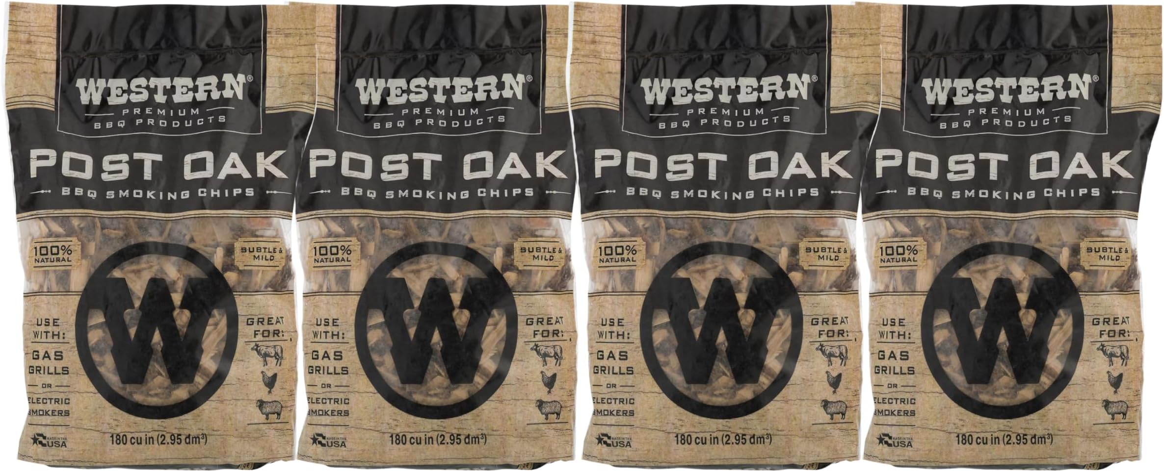 Western Post Oak BBQ Wood Chips – Natural Smoking Chips for Brisket, Ribs, Lamb, and More – Mild, Balanced Smoke Flavor – Great with Any Rub or Seasoning – Ideal for Grilling, Smoking & BBQ (Post Oak)