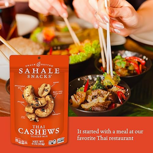 Miniatura 82 de Sahale Snacks - Mezcla glaseada de nueces de macadamia, anacardos, vainilla y mandarina, 1.5 onzas (paquete de 18)