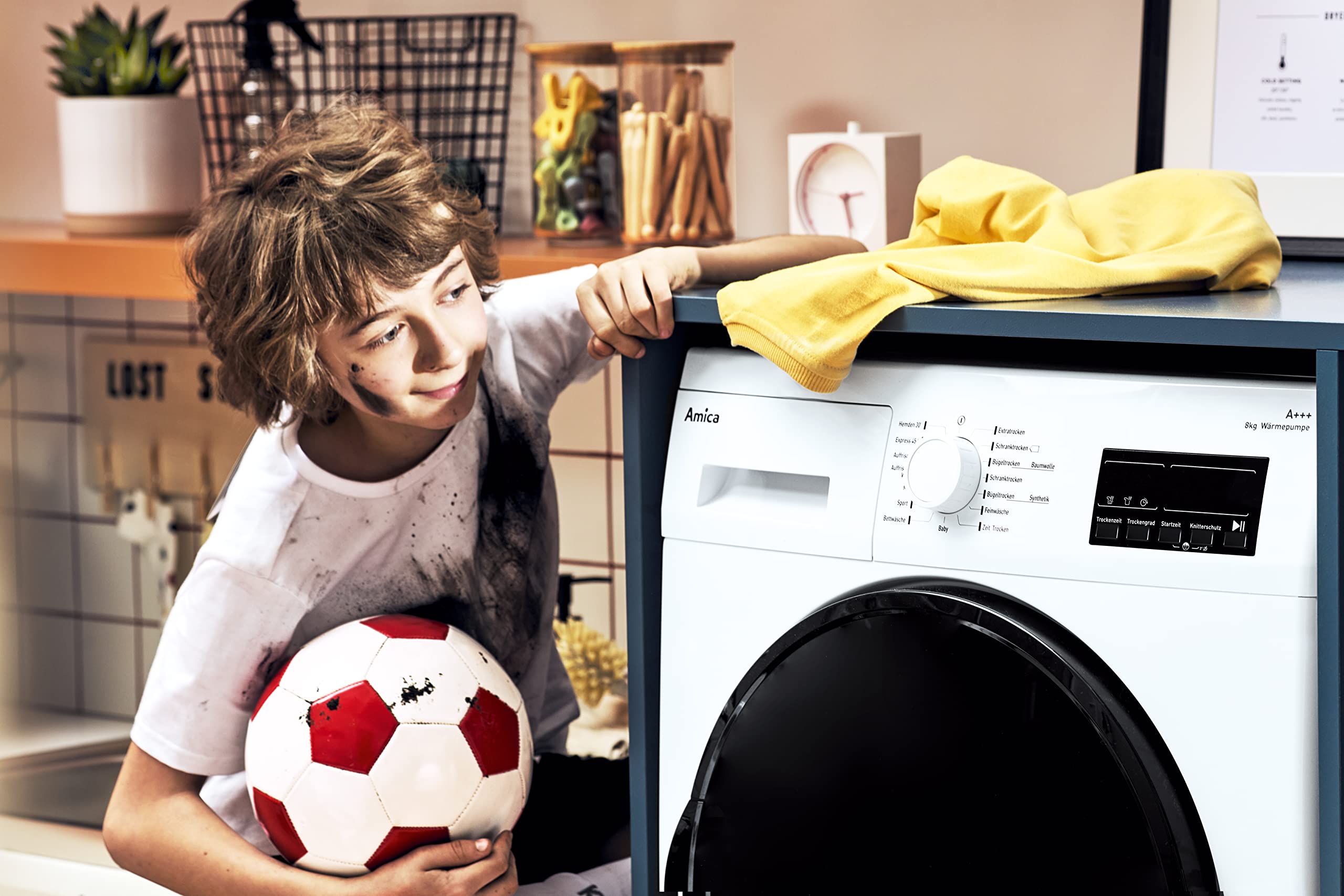 Amica Wärmepumpentrockner 8 kg 15 Programme Startzeitvorwahl LED‑Innenbeleuchtung Startzeitvorwahl umweltschonendes R290 Kältemittel – waermepumpentrockner