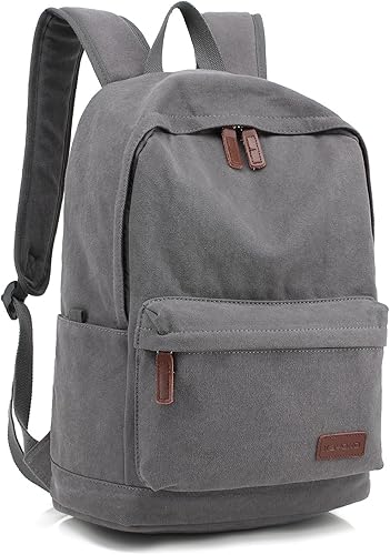Miniatura 3 de kayond Bolso ligero del ordenador portátil de la lona del estilo casualmochilas lindasmochila de la escuela, Gris, Mochilas de viaje