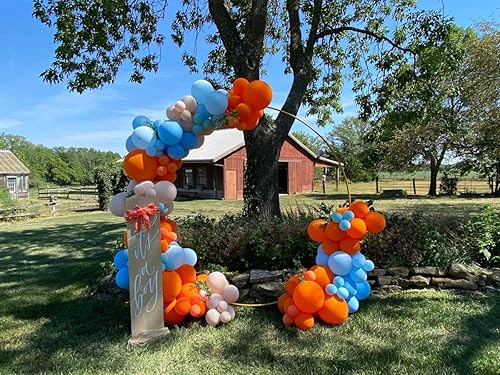 Miniatura 7 de Kit de arco de globos de calabaza de otoño, 129 piezas de decoración de baby shower, guirnalda de globos para primer otoño, calabaza, cumpleaños,
