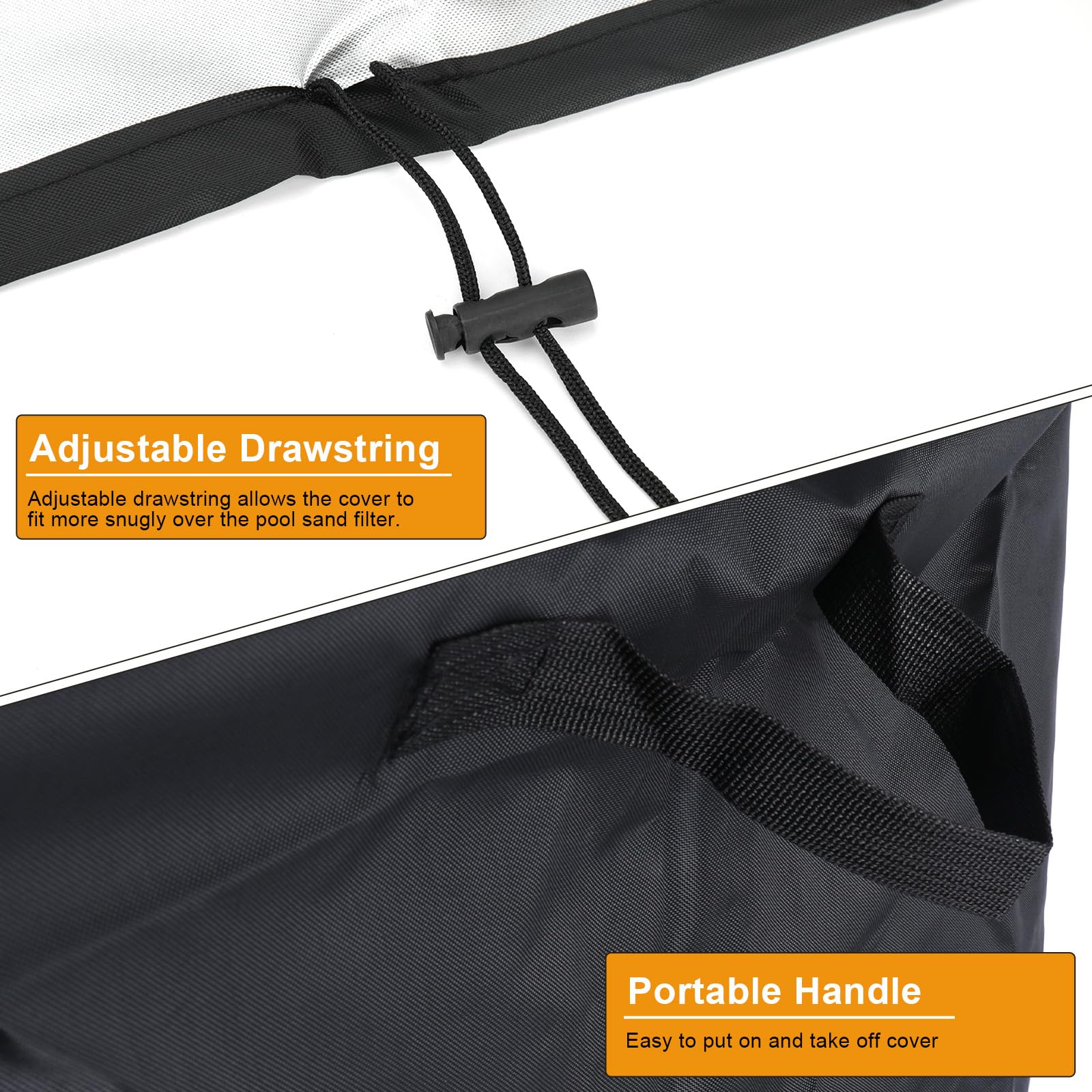 Housse De Protection Pour Pompe à Chaleur/filtre à Sable De Piscine - Tissu Oxford 420D, étanche, Avec Cordon De Serrage