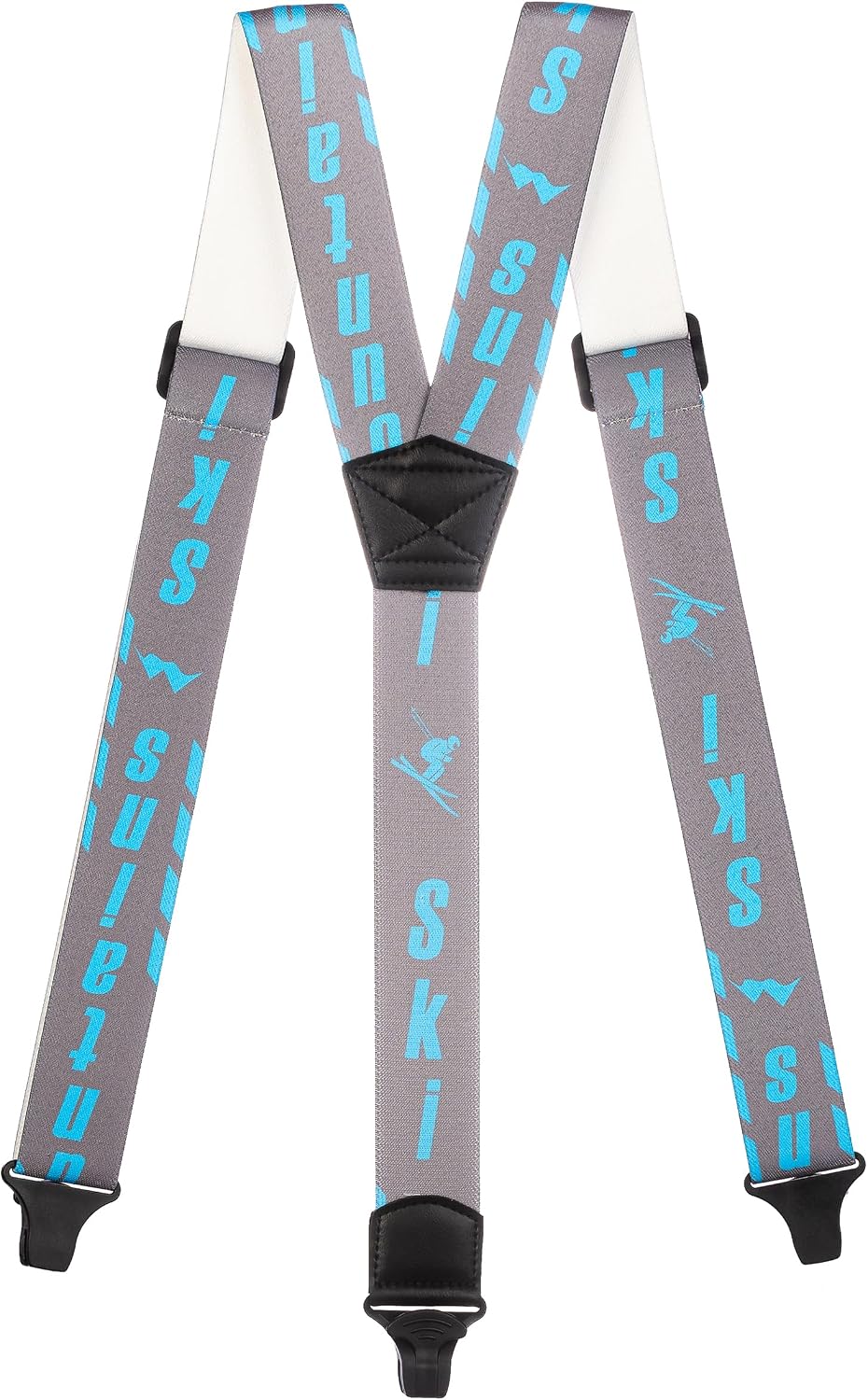 Bretelles Ajustables X Et Y Pour Salopette De Ski - 2,5 Cm / 4 Cm - Avec Mousquetons Plastique - Polyester/élasthanne - Fabriqué En UE