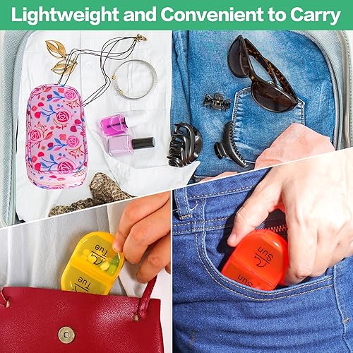 Miniatura 6 de Serfeymi Pastillero semanal de viaje 2 veces al día AM PM pastillero arcoíris mejorado 7 días con cremallera portátil de lona pastillero,