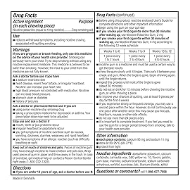 Good Sense Nicotine Polacrilex Coated Gum 4 mg (Nicotine), Light Yellow Fruit, 100 Count