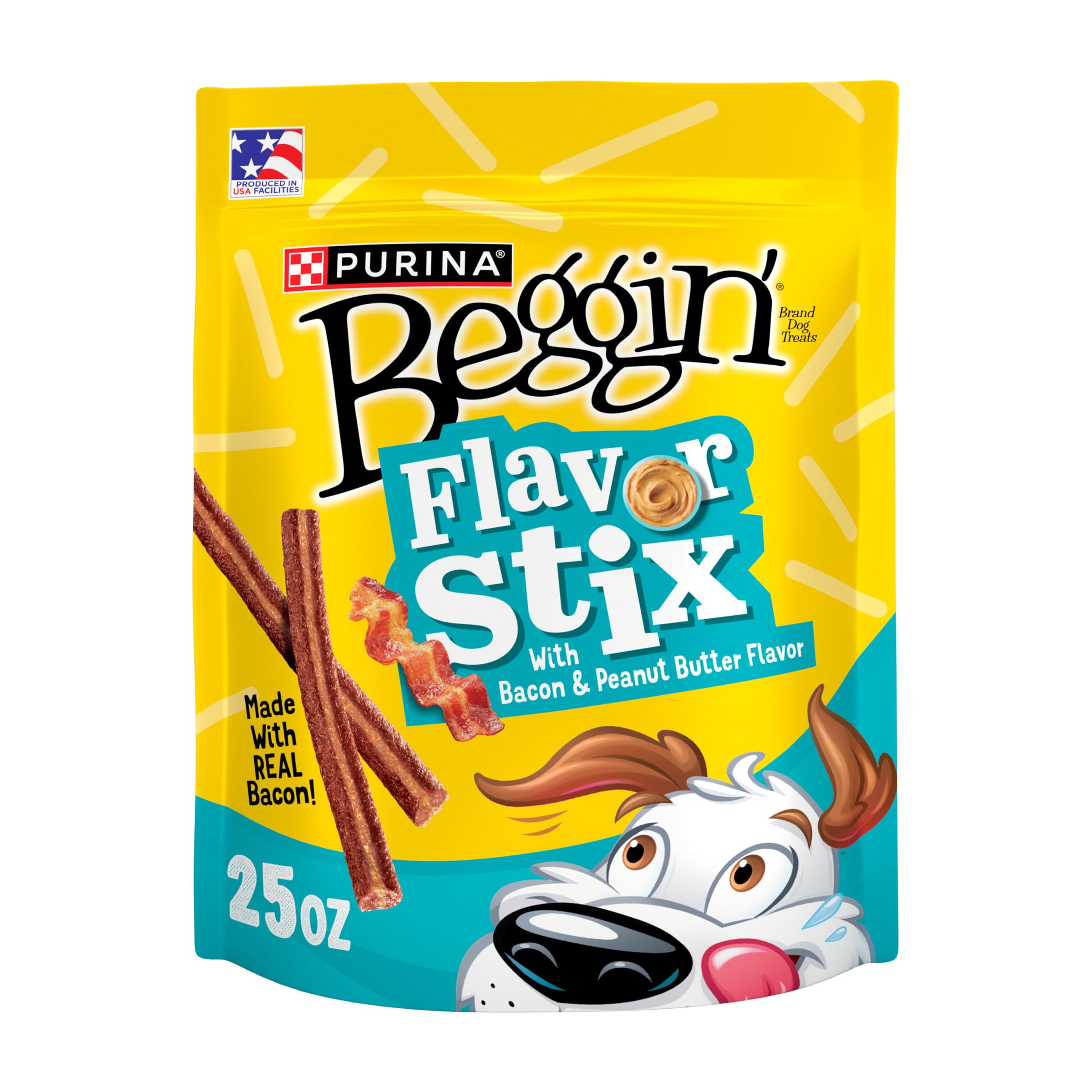 Purina ​​Beggin’ Flavor Stix With Bacon & Peanut Butter Flavor​ - 25 oz. Pouch