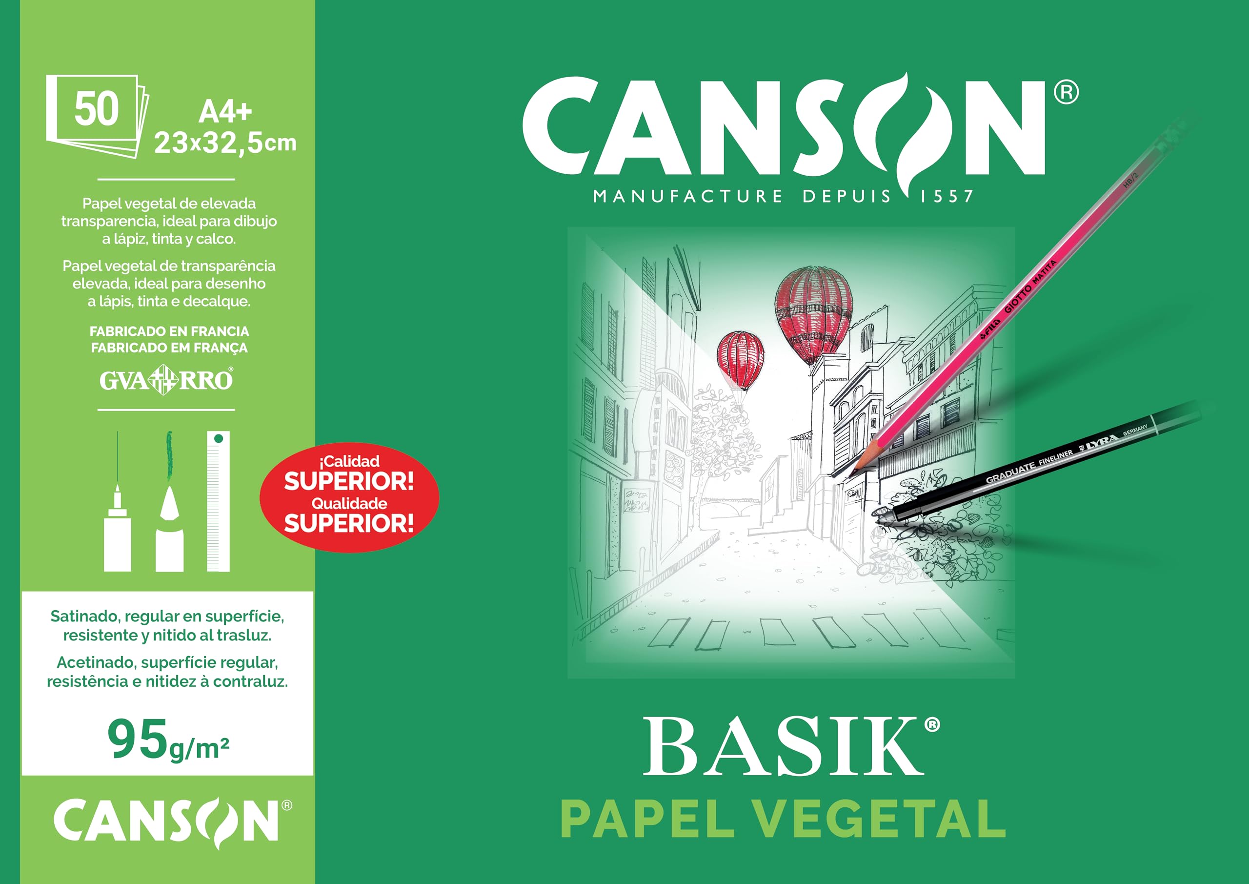 Guarro Canson 200400714 – Pad of 50 Sheets, A4, 90 g