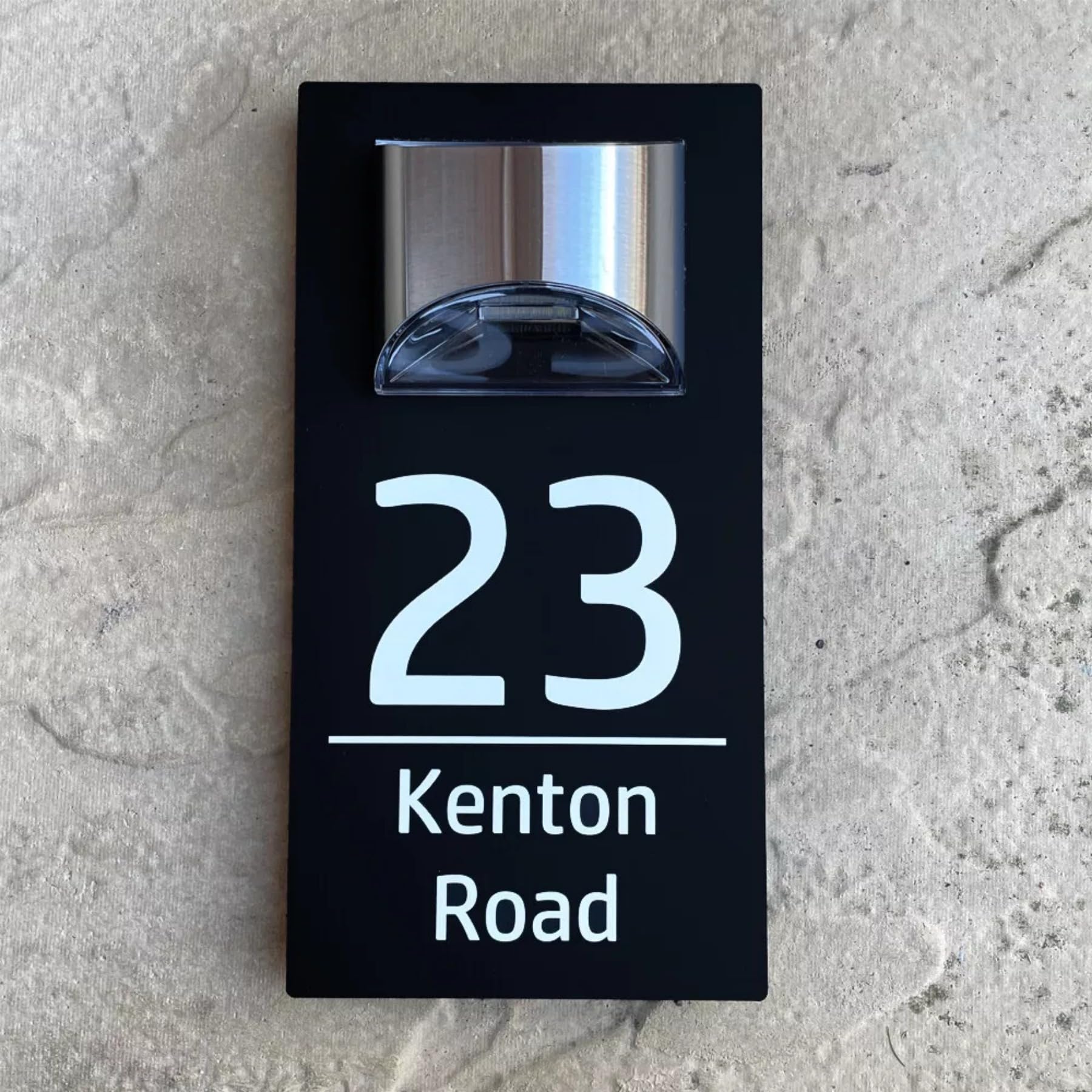 INSEGNA CASA MODERNA TARGA PORTA NUMERO STRADA EFFETTO VETRO - Foto 3