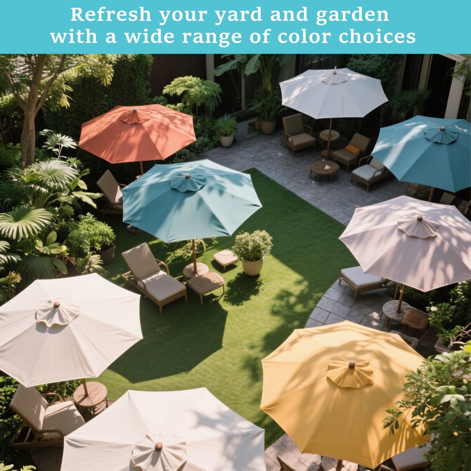 2.7m Replacement Parasol Canopy - Grey - Groceries