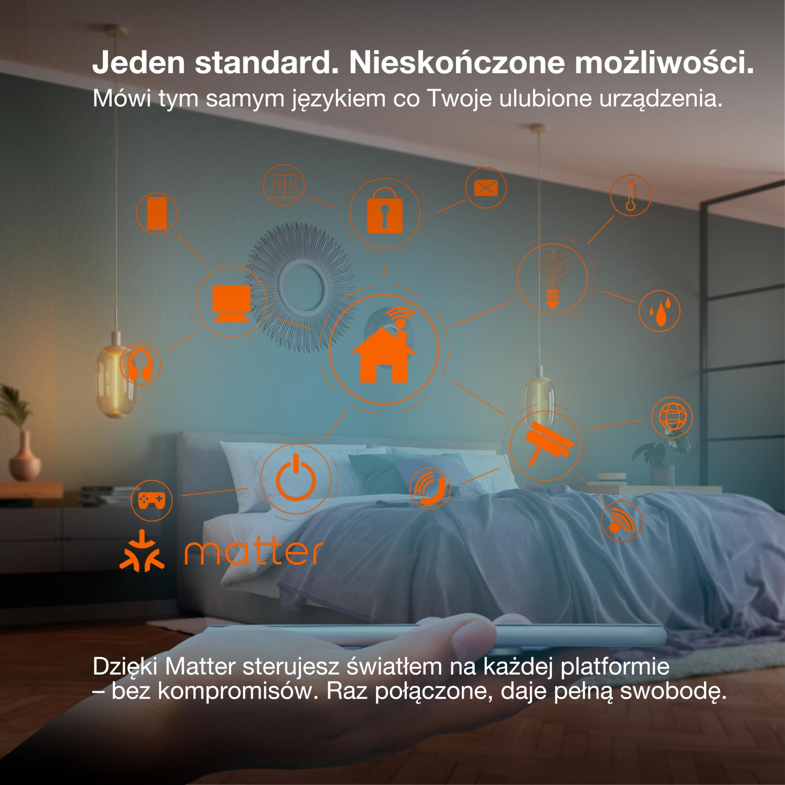 OSRAM SMART+ RGB lampa Globe, Matter przez Wi-Fi, 2 szt., E27, 5W, 16 mln kolorów, 2700–6500K, współpracuje z Alexa, Google, Apple
