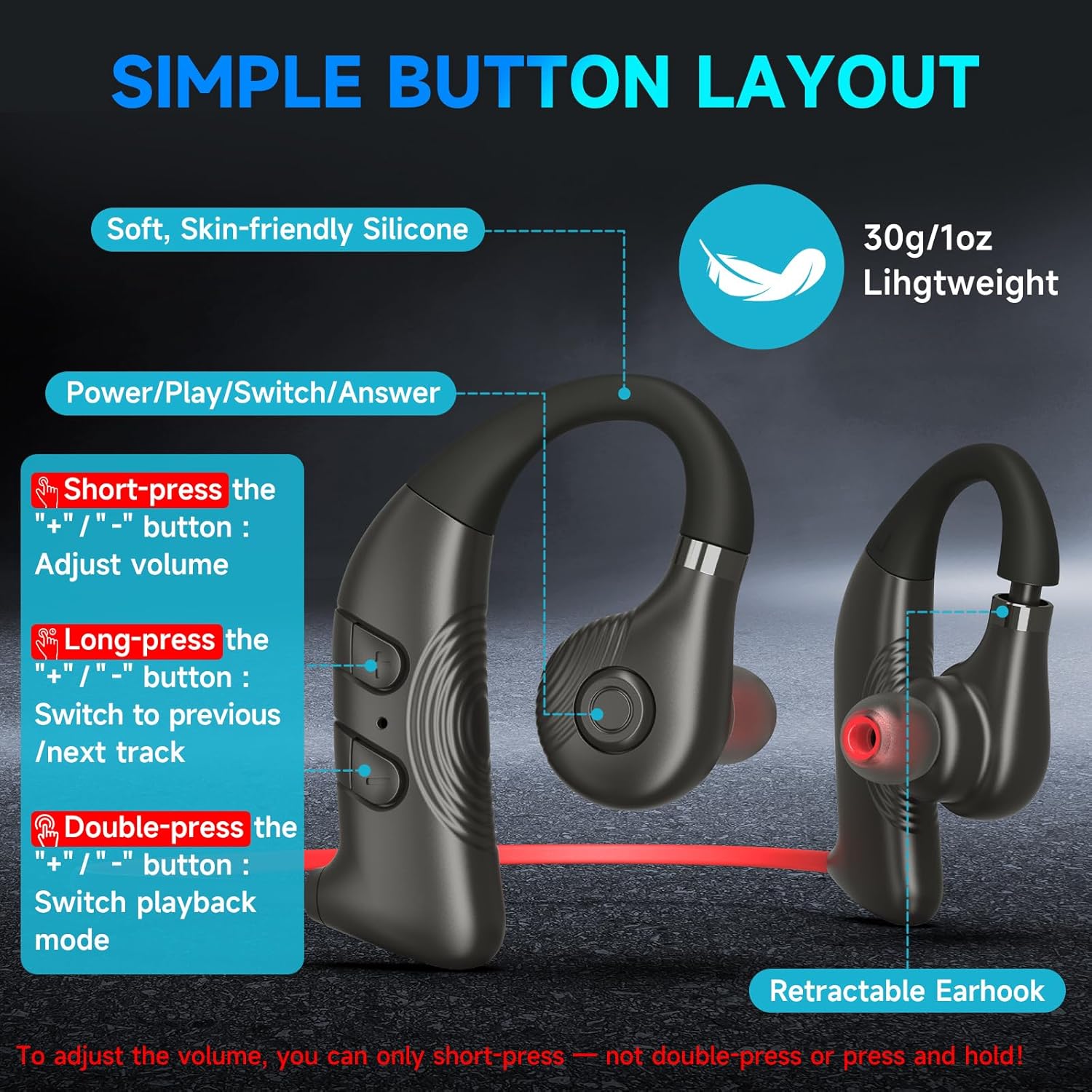 S36 HiFi Waterproof Earbuds for Swimming, IPX8 TOP 32GB Swimming Headphones with Bluetooth & MP3 Playback, in-Ear Noise Cancellation Wireless Underwater Sports Headphones for Swimming (32GB) - Image 9