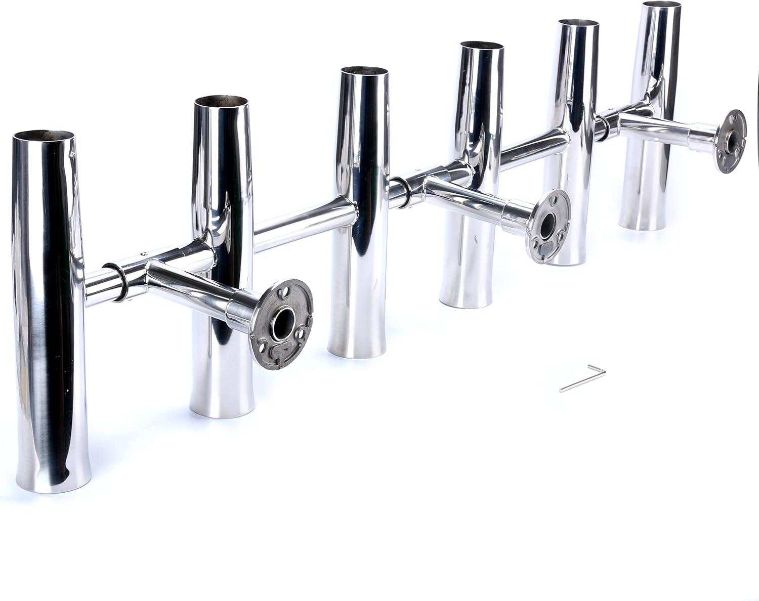 Amarine Made 6 Tube Adjustable Stainless Rocket Launcher Rod Holders , Can Be Rotated 360 Deg