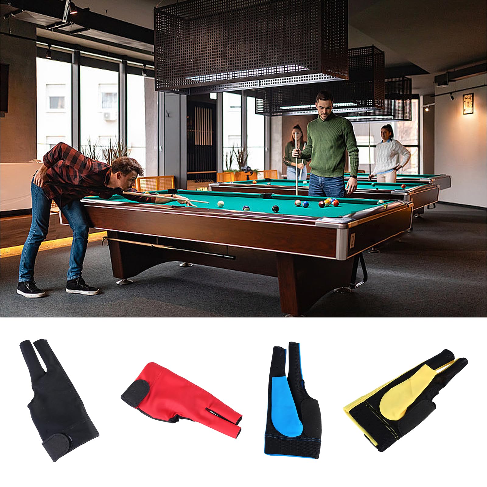 Gants De Tennis De Table à 3 Doigts Pour Queue De Billard, Gants