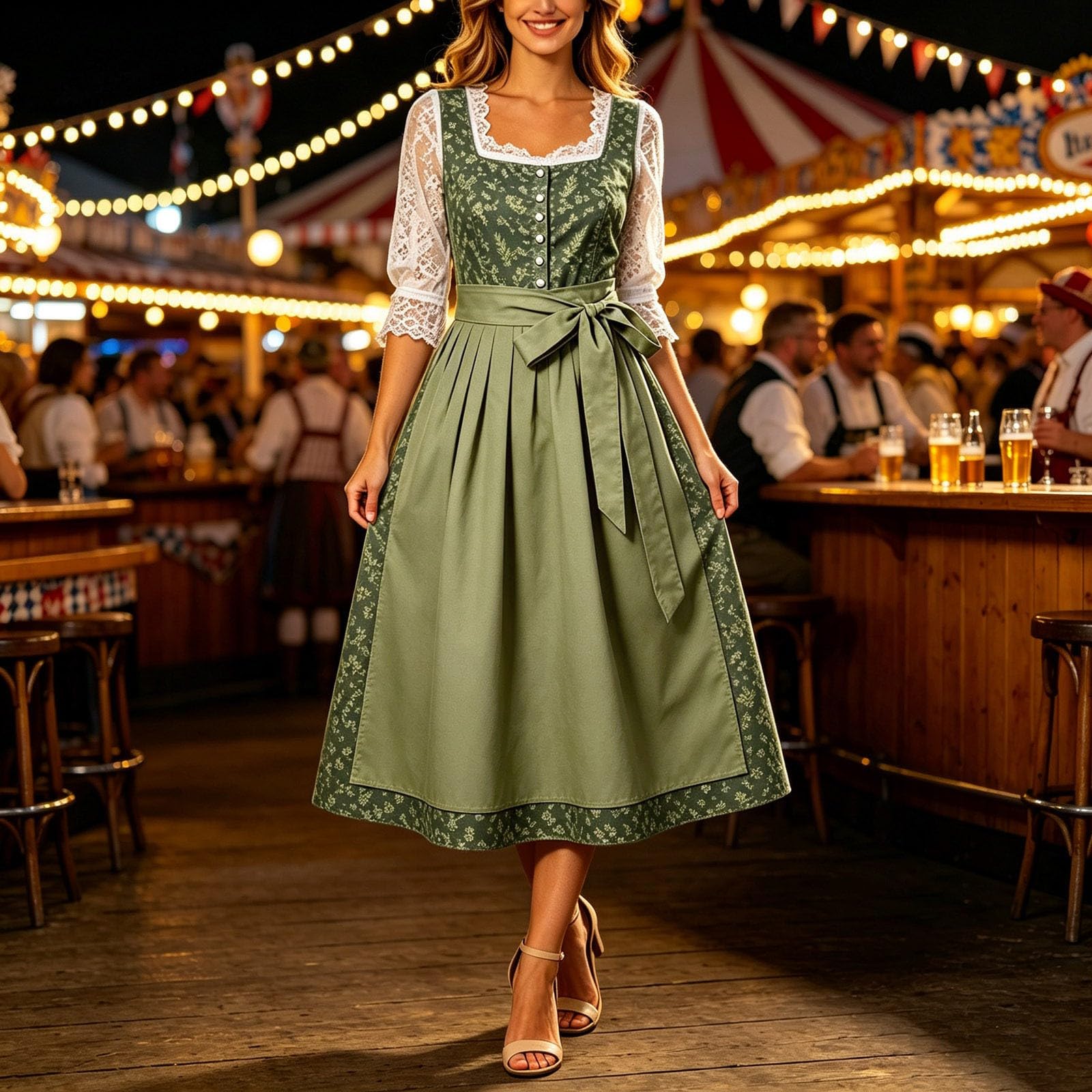 Corset élégante à Lacets, signée Classic Bavarian Festival Attire, idéale pour Le Cosplay Les soirées à thème.