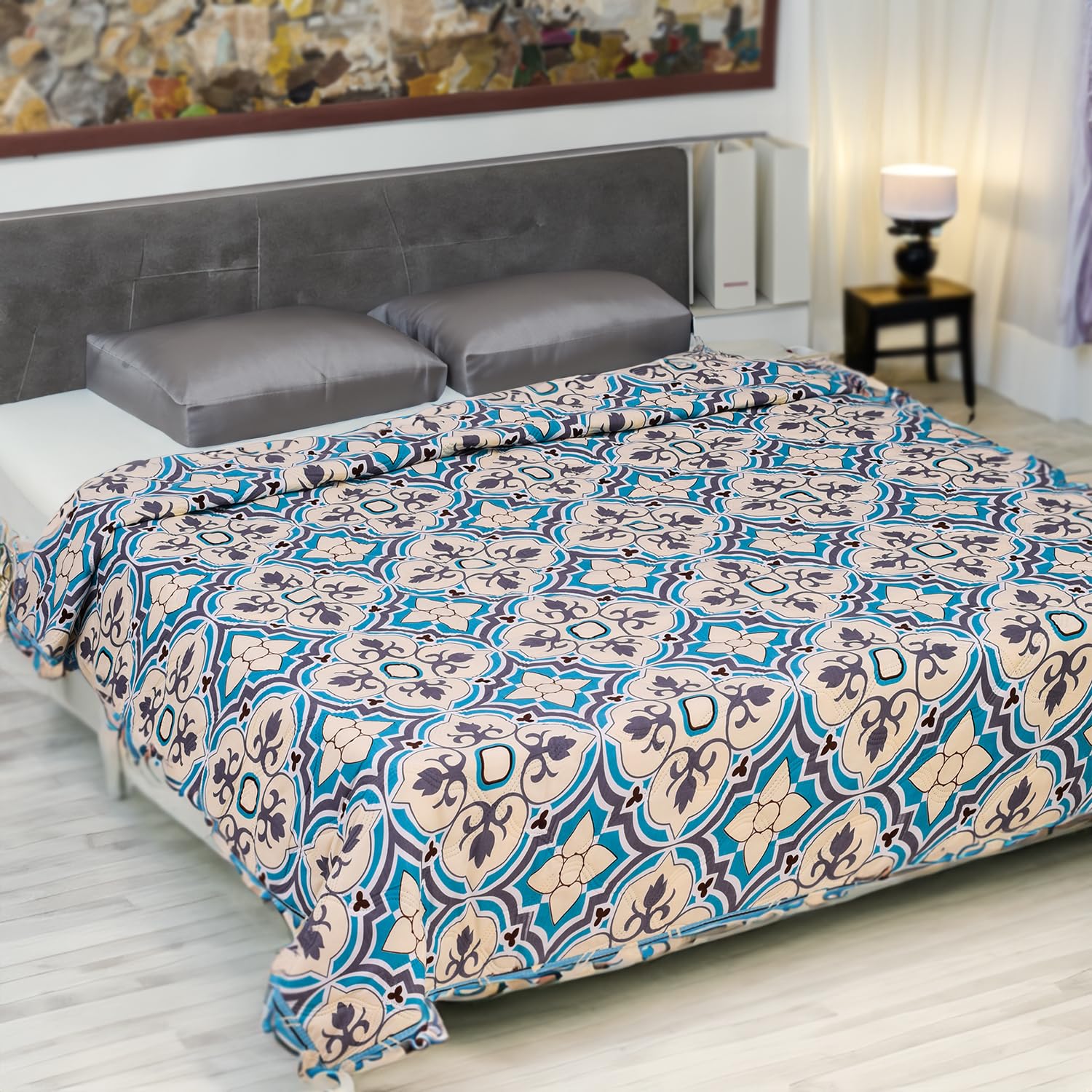 Status Contract Pure Cotton 120 GSM Reversible Soft Lightweight Printed Double Bed Blanket/AC Dohar/Skin Friendly Dohar-220x200 cm (Grey), 120 Tc (B0CZDV62P3) Amazon Price History, Amazon Price Tracker