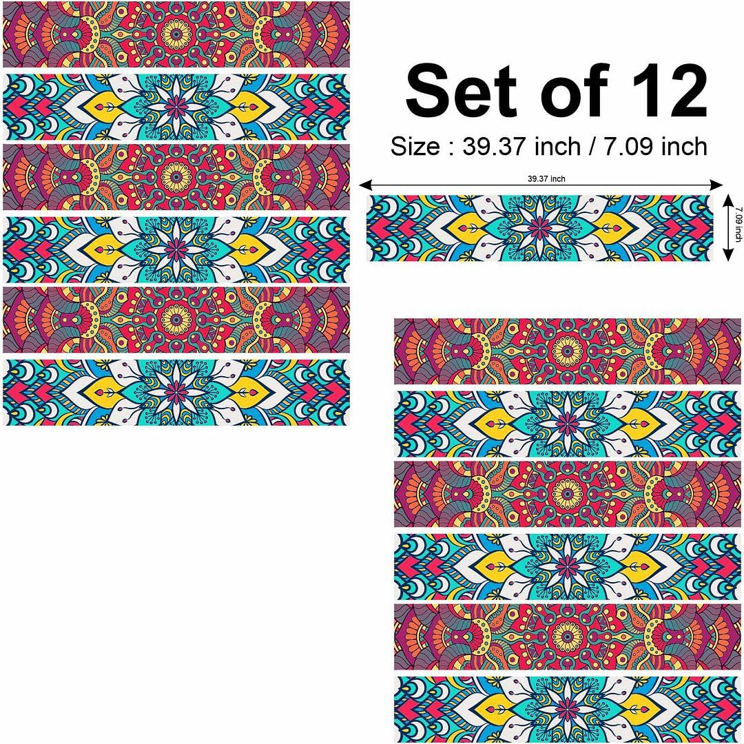 Colorful Mandala Stair Stickers - Transform Your Steps -3