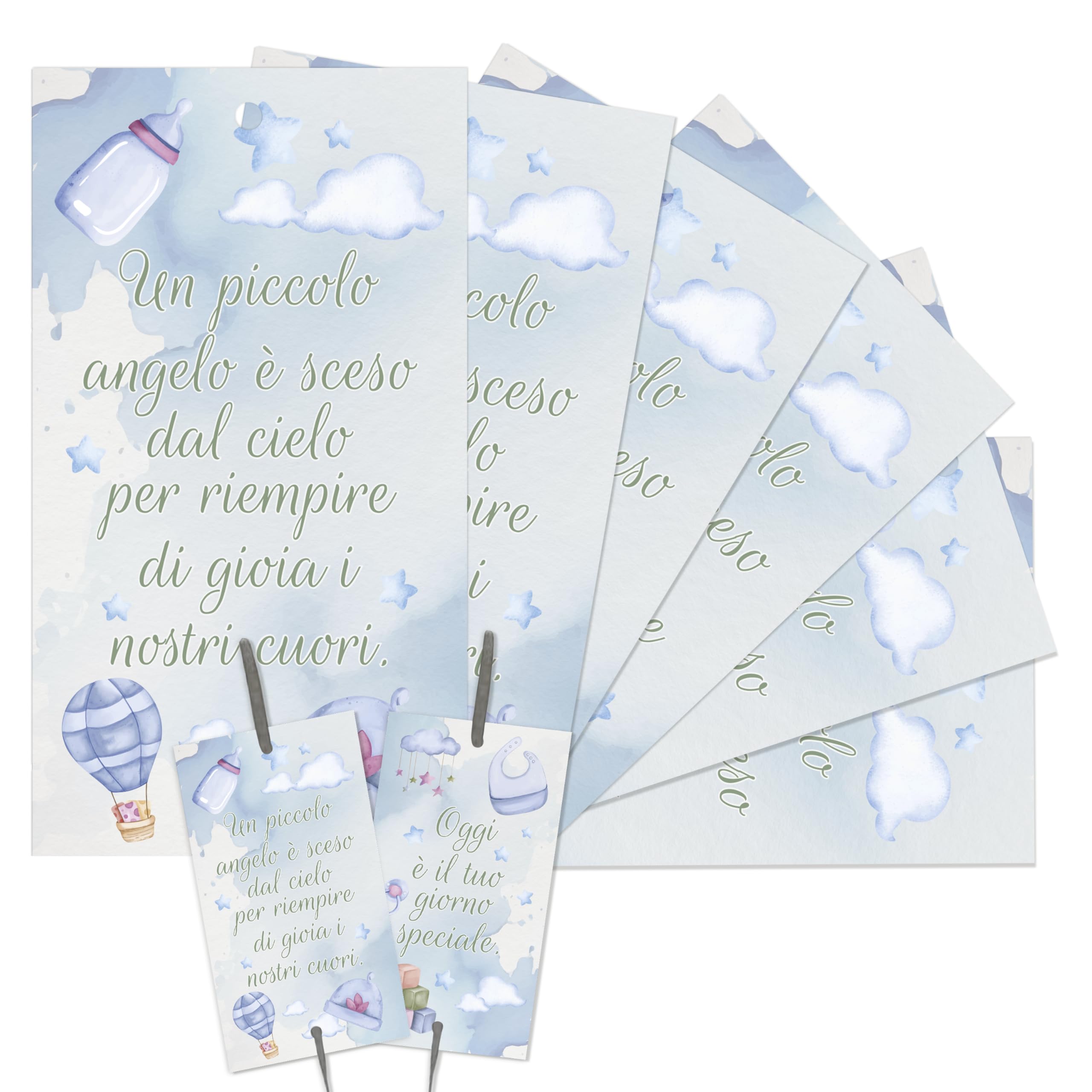 Baby Christening Decorations - 60 Cards for Bright Sparks - Wedding Favors for Christening Decorations (Sparks Not Included)