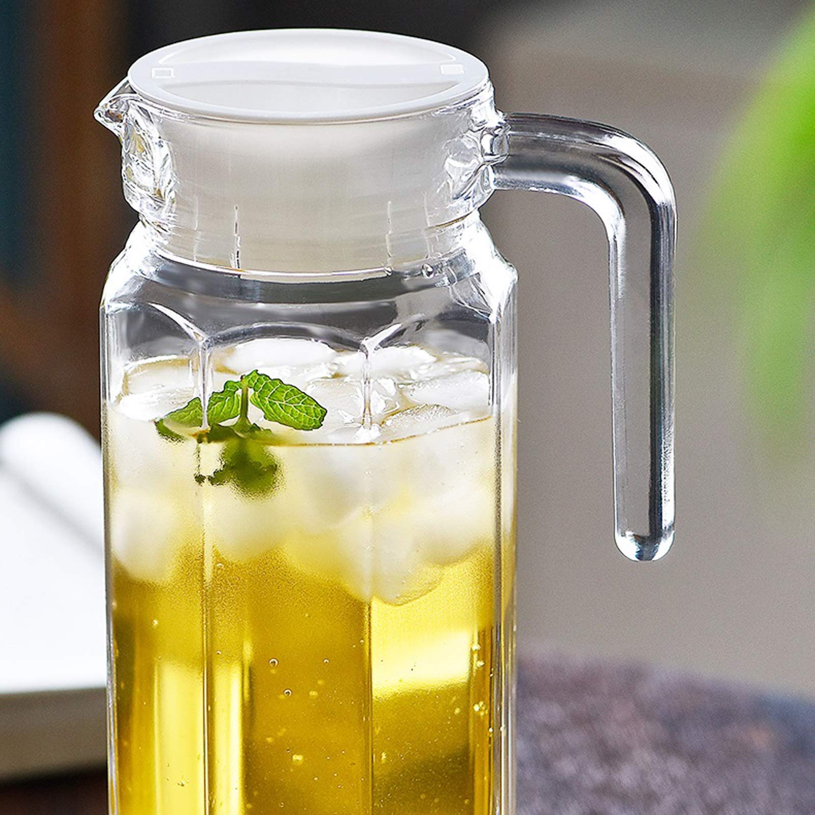 Space Home - Caraffa Vetro Trasparente e Resistente - Brocca Acqua Vetro - Caraffa Refrigerante per il tè Freddo, Acqua Calda, Fredda, Caffè, Latte, Succo e Limonata - Nero - 1100 ml Space Home - Caraffa Vetro Trasparente e Resistente - Brocca Acqua Vetro - Caraffa Refrigerante per il tè Freddo, Acqua Calda, Fredda, Caffè, Latte, Succo e Limonata - Nero - 1100 ml