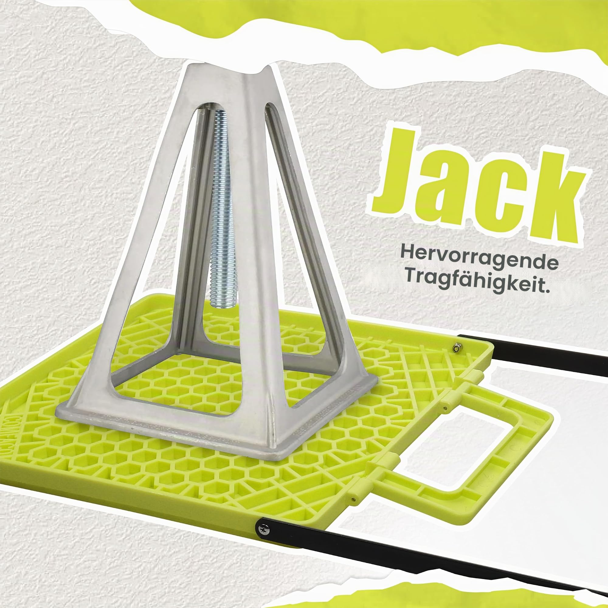 RV Große Stabilisator Stützplatten mit Griff, verhindert das Versinken von Wagenhebern Schwerlast 31.5 * 30.5cm (4 Stück)