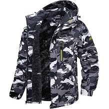 Men's Winter Ski Jacket Waterproof Snow Coats Snowboard Fleece Lining Jacket Warm Parka with Hooded